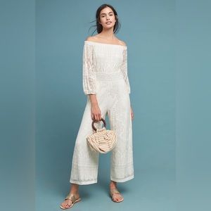 Farm Rio for Anthropologie burnout jumpsuit